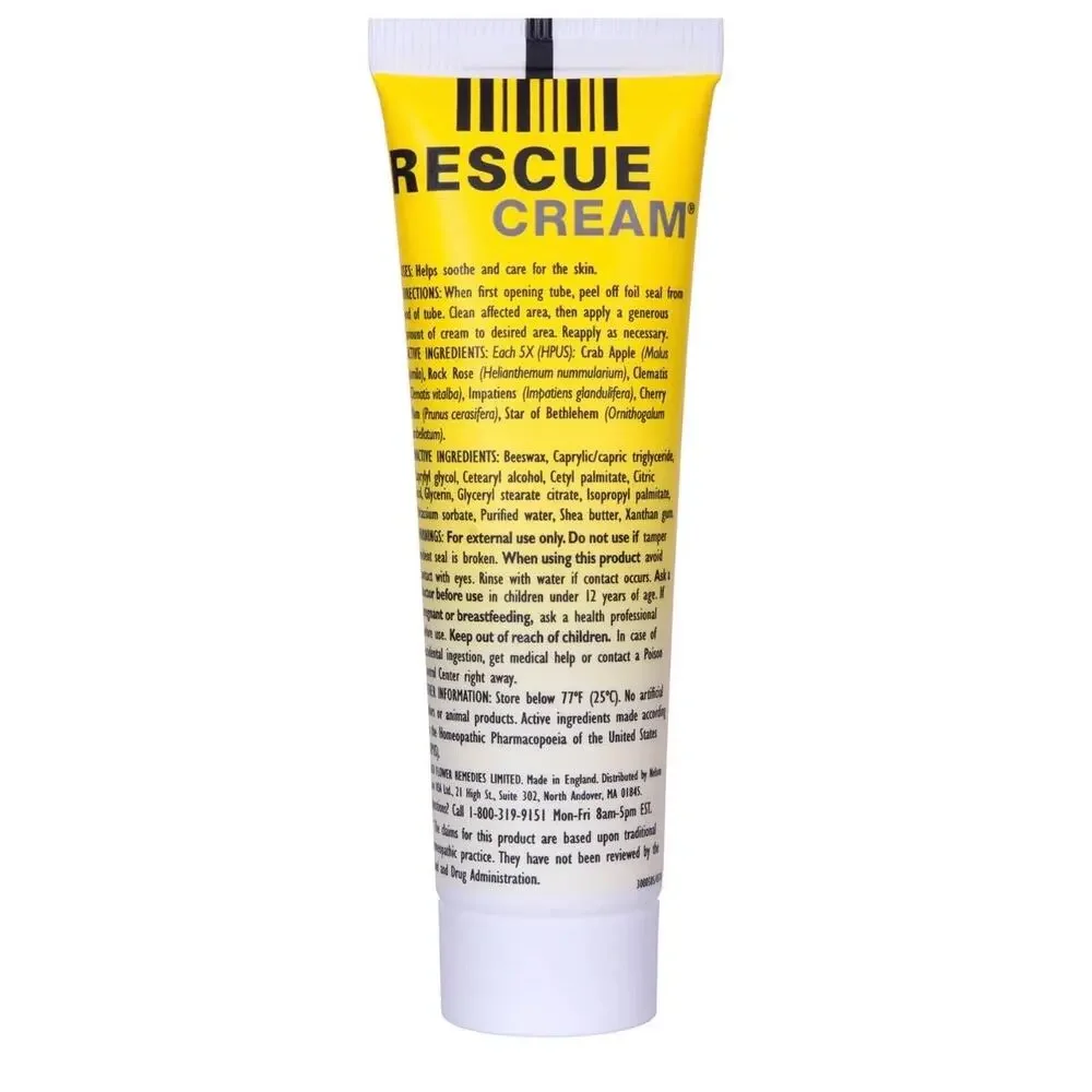 x2 Bach Flower Remedies RESCUE CREAM Hand Body Face Unscented 1oz 30g EXP 5/26